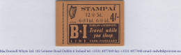 Ireland 1954 4/- Booklet Serial 37-54 Complete Mint, 3d And 1½d Panes Watermarks Inverted. - Markenheftchen