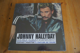 JOHNNY HALLYDAY COFFRET PRESTIGE 4 LP NEUF SCELLE NUMEROTEE + CERTIFICAT VALEUR+ - Rock