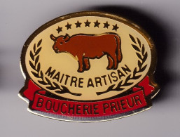 Pin's Boucherie Primeur Maître Artisan Boeuf Vache Réf 8545 - Animaux