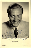 CPA Schauspieler Paul Klinger, Ross Verlag, A 3304, Portrait, Krawatte, Autogramm - Attori