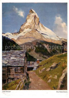 13868807 Zermatt VS Matterhorn Kuenstlerkarte Zermatt VS - Sonstige & Ohne Zuordnung