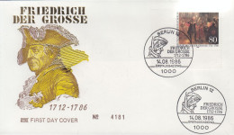 Berlin Mi.764 FDC - 200. Todestag Von König Friedrich Dem Großen Von Preußen - 1981-1990