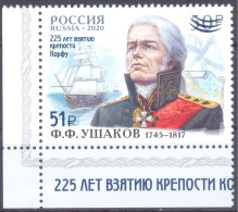 2024. Russia, 225y Of The Capture Of The Corfu Fortress By Squadton Of Commander F. Ushakov,  Stamp With OP, Mint/** - Unused Stamps