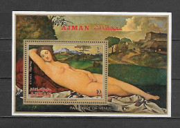 Ajman 1971 Art - Paintings Of Venus By Various Artists MS MNH - Andere & Zonder Classificatie