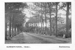 Prent - Stationsweg Scherpenzeel  - 8.5x12.5 Cm - Andere & Zonder Classificatie