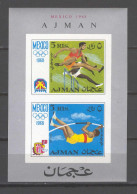 Ajman 1968 Olympic Games MEXICO IMPERFORATE MNH - Adschman