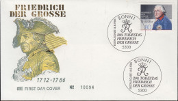 Berlin Mi.1292   FDC - 200. Todestag Von König Friedrich Dem Großen Von Preußen - 1981-1990