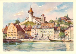 13856507 Schaffhausen  SH Schloss Munot Kuenstlerkarte  - Autres & Non Classés