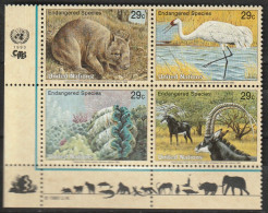 UNO New York 1993, Postfris MNH, Birds, Animals - Nuevos