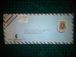 ARGENTINE, Enveloppe Aérienne De "Banco Extérieur S.A." Circulé En Avion Avec Le Cachet De Saint-Martin. - Airmail