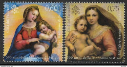 2012 Vatikan  Mi. 1733-4  **MNH Madonna Di Foligno /  Sixtinische Madonna Mit Kind - Neufs