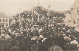 57 - SARRALBE - CEREMONIE - INAUGURATION DES DRAPEAUX MUSIQUE MUNICIPALE ET POMPIERS - 06-07-1924 - VOIR ZOOM - Sarralbe