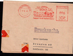DENISTRY -  GERMANY - 1948 - COVER WALDHEIM TO DRESDEN WITH SLOGAN CANCELLATION - Medicina