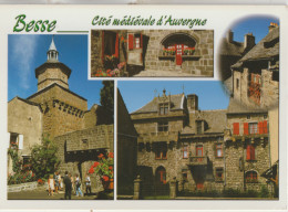 Besse  63  Cité Medievale D'Auvergne Circulée  Multivues ( 4 ) Souvenirs - Besse Et Saint Anastaise