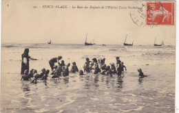 62. BERCK PLAGE. CPA. LE BAIN DES ENFANTS DE L'HOPITAL CAZIN PERROCHAU. .ANNEE 1913 + TEXTE. - Berck