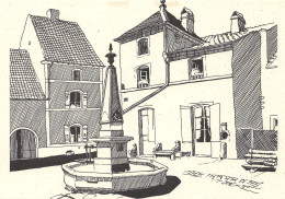 SCEY-sur-SAONE (Haute-Saône) - Fontaine - Dessin De Jean Garneret, Juillet 1961 - Edit. Folklore Comtois, 1995 (2 Scans) - Scey-sur-Saône-et-Saint-Albin