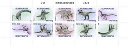 Suriname 2022, Dinosaurs, Sheetlet - Prehistorics