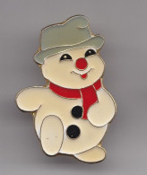 Pin's Petit Ours Bonhomme De Neige Réf 6966 - Animaux