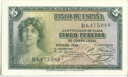 Espagne, 5 Pesetas, 1935, Banco De España, P85, SUP - 5 Pesetas