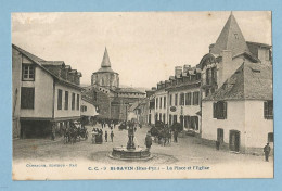 0346  CPA  SAINT-SAVIN (Hautes-Pyrénées)  La Place Et L'Eglise  +++++++++++++++++++++ - Andere & Zonder Classificatie