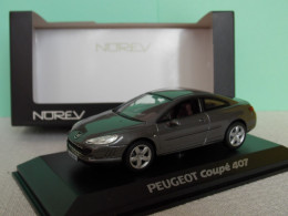 Norev Peugeot 407 Coupé Grise Echelle 1/43 En Boite Vitrine Et Surboite Carton - Norev