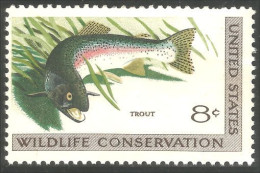 AS-196 USA Poisson Truite Trout Fish MH * Neuf - Food