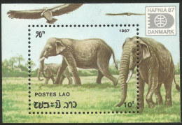 AS-83 Laos Feuillet Elephant Elefante Norsu Elefant Olifant MNH ** Neuf SC - Elefanten