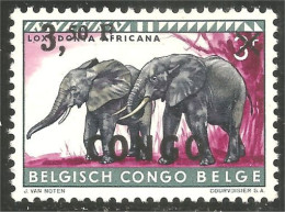 AS-60a Congo Surcharge 3f50 Elephant Elefante Norsu Elefant Olifant MNH ** Neuf SC - Elefanti