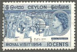 AS-1 Ceylon Royal Visit 1954 Elephant Elefante Norsu Elefant Olifant - Eléphants