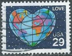 USA 1991 Love Sheet Perf 11  29¢ USED SC 2535 YV 1938 MI 2132 SG 2572 - Used Stamps