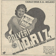 Polveri IDRIZ - Pubblicità 1936 - Advertising - Advertising