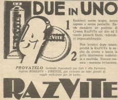 Crema Da Barba RAZVITE - Pubblicità 1932 - Advertising - Advertising