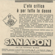 SANADON - Pubblicità 1932 - Advertising - Advertising