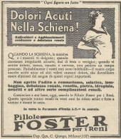 Pillole FOSTER Per I Reni - Pubblicità 1932 - Advertising - Advertising