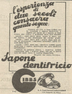 Sapone Dentifricio GIBBS - Pubblicità 1930 - Advertising - Advertising