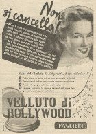 Velluto Di Hollywood Paglieri - Pubblicità 1949 - Advertising - Advertising