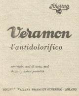 Antidolorifico Veramon - Pubblicità 1949 - Advertising - Advertising