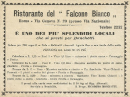 Ristorante Del Falcone Bianco - Roma - Pubblicità 1904 - Advertising - Pubblicitari