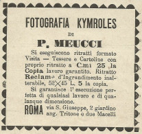 P. Meucci - Fotografia Kymroles - Pubblicità 1904 - Advertising - Pubblicitari