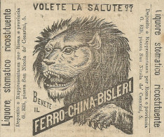 Ferro-China-Bisleri - Pubblicità 1892 - Advertising - Pubblicitari