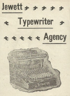 Macchina Da Scrivere Jewett - Pubblicità 1904 - Advertising - Pubblicitari