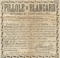 Pillole Di Blancard - Pubblicità 1892 - Advertising - Pubblicitari