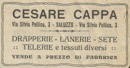 Tessuti Cesare Cappa - Saluzzo - Pubblicità 1904 - Advertising - Pubblicitari