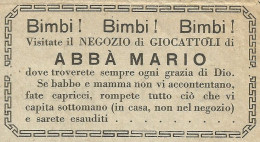 Negozio Giocattoli Abbà Mario - Saluzzo - Pubblicità 1904 - Advertising - Pubblicitari