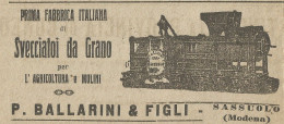 Svecciatoi Da Grano - Sassuolo - Pubblicità 1918 - Advertising - Pubblicitari