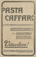 Pasta Caffaro - Pubblicità 1918 - Advertising - Pubblicitari