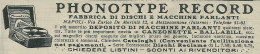 Phonotype Record - Pubblicità 1929 - Advertising - Pubblicitari