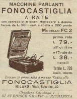 Macchine Parlanti Fonoscastiglia - Pubblicità 1930 - Advertising - Pubblicitari