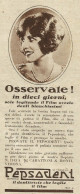 Pepsodent Il Dentifricio Che Toglie Il Film - Pubblicità 1930 - Advertis. - Pubblicitari