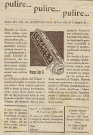 Dentifricio Colgate - Pubblicità 1929 - Advertising - Advertising